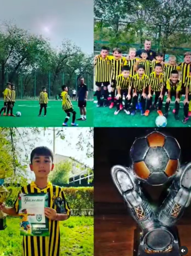 2012-2013 жж. арасында футболдан өткен Халықаралық турнирдің жеңімпазы Алматы қаласы Жетісу аудандық білім бөліміне қарасты #103 МГ-ның 4 «Ә»сынып оқушысы Еренжан Асланды «Үздік бомбардир» атануымен құттықтаймыз. «Қайрат» ФК-ның үздік қатысушысы.