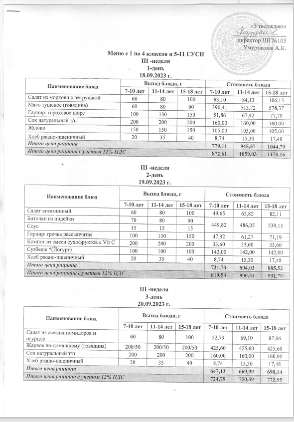 Ас мәзірі 18.09.2023ж