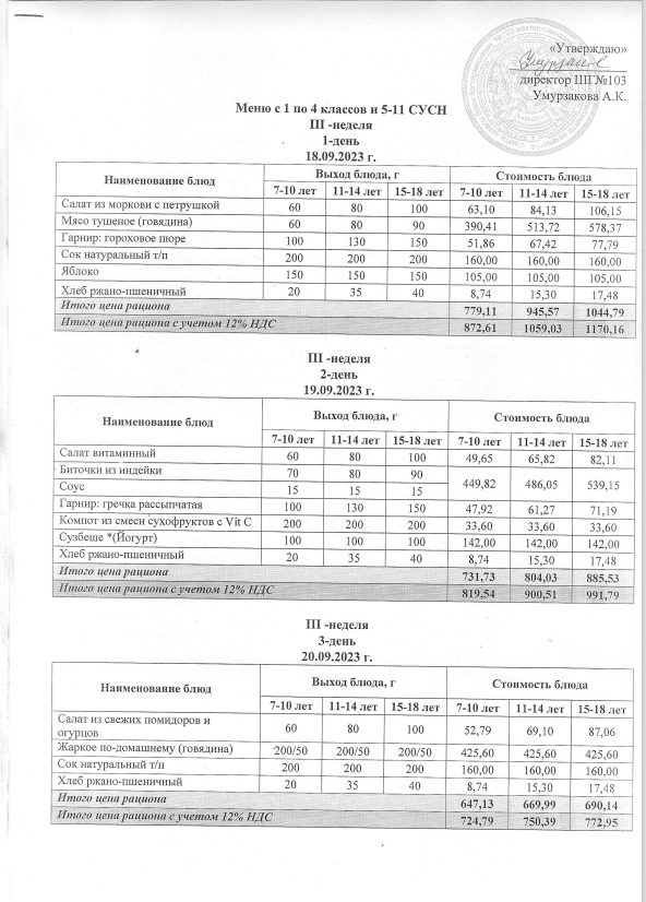 Ас мәзірі 19.09.2023
