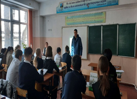 5-11 сынып оқушыларына ДТІЖО Г.М. Ашимова, мектеп испекторы А.С. Арыкбай "Құқықбұзушылықтың алдын алу" түсіндірме жұмыстарын жүргізді