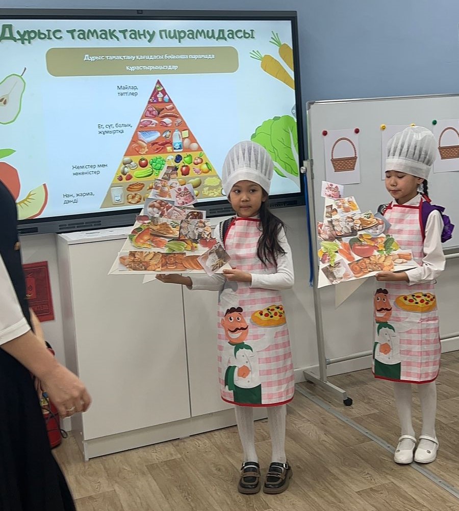 Дұрыс тамақтану мектебі аясында балалардың дұрыс тамақтануын насихаттау және тамақтану мәдениетін қалыптастыру мәселелері бойынша іс-шаралар өткізілді