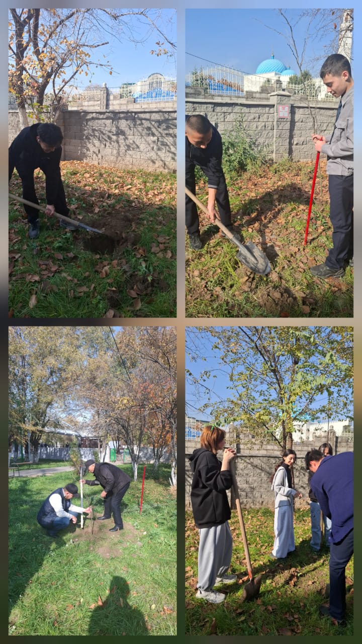 КММ №103 мектеп гимназия ұжымы "Республиканың 35 жылдығына" орай 35 ағаш отырғызу.